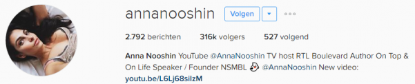 Influencer Anna Nooshin