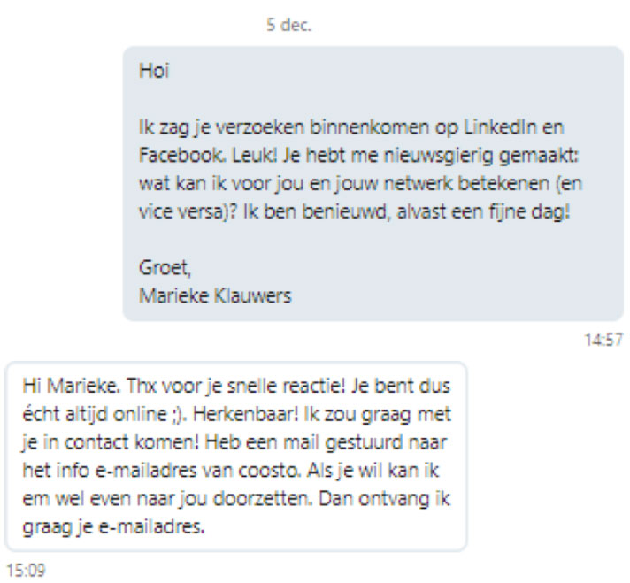 Vraag nieuwe connecties op LinkedIn waarom ze hebben gelinkt.