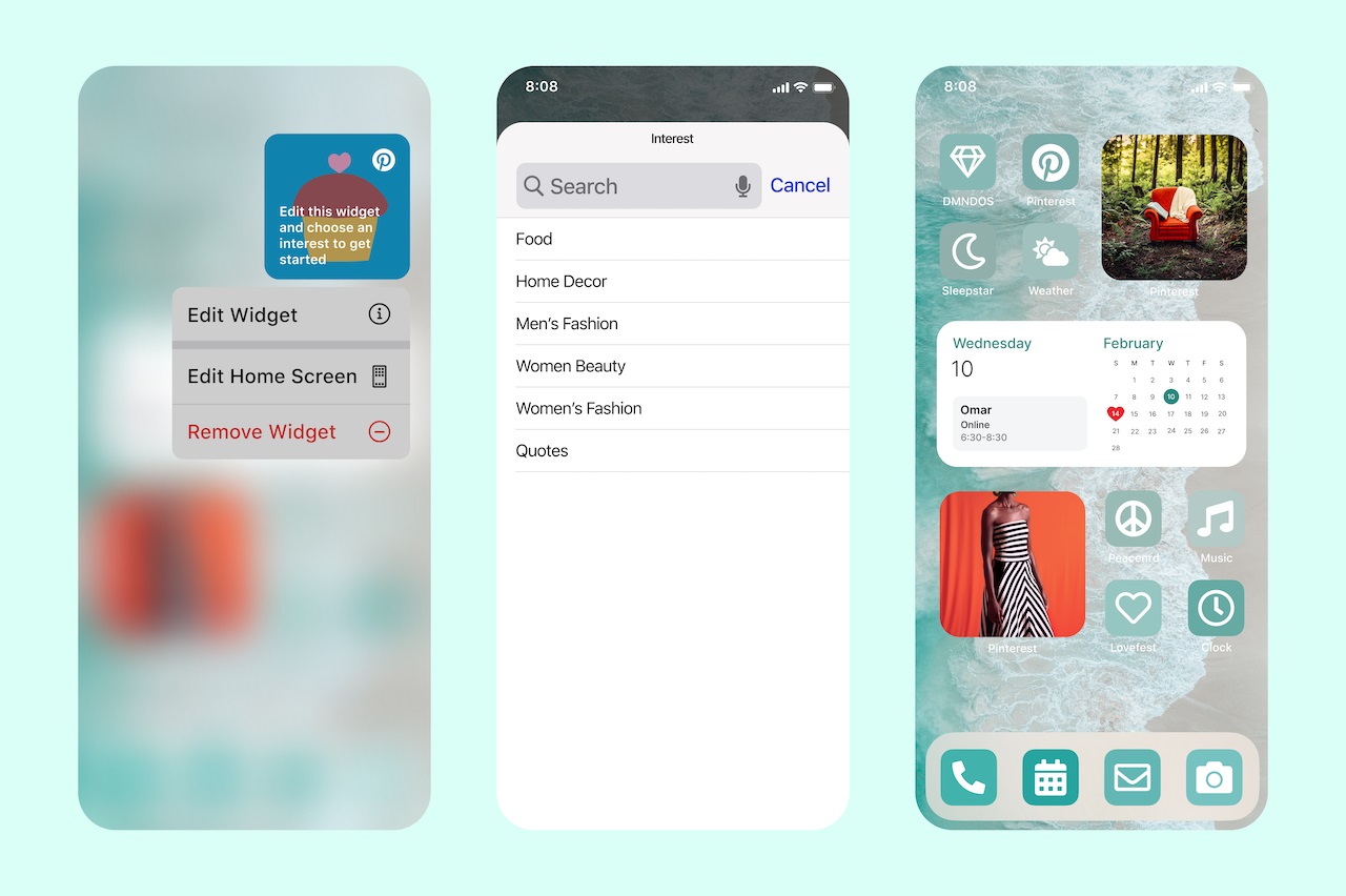 pinterest ios widget