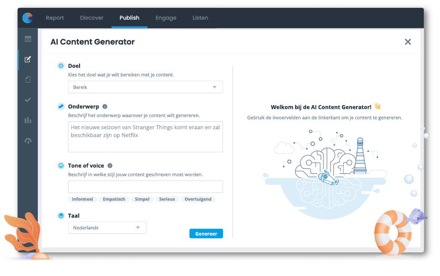 Creëer moeiteloos effectieve content met Coosto's geautomatiseerde AI Content Generator